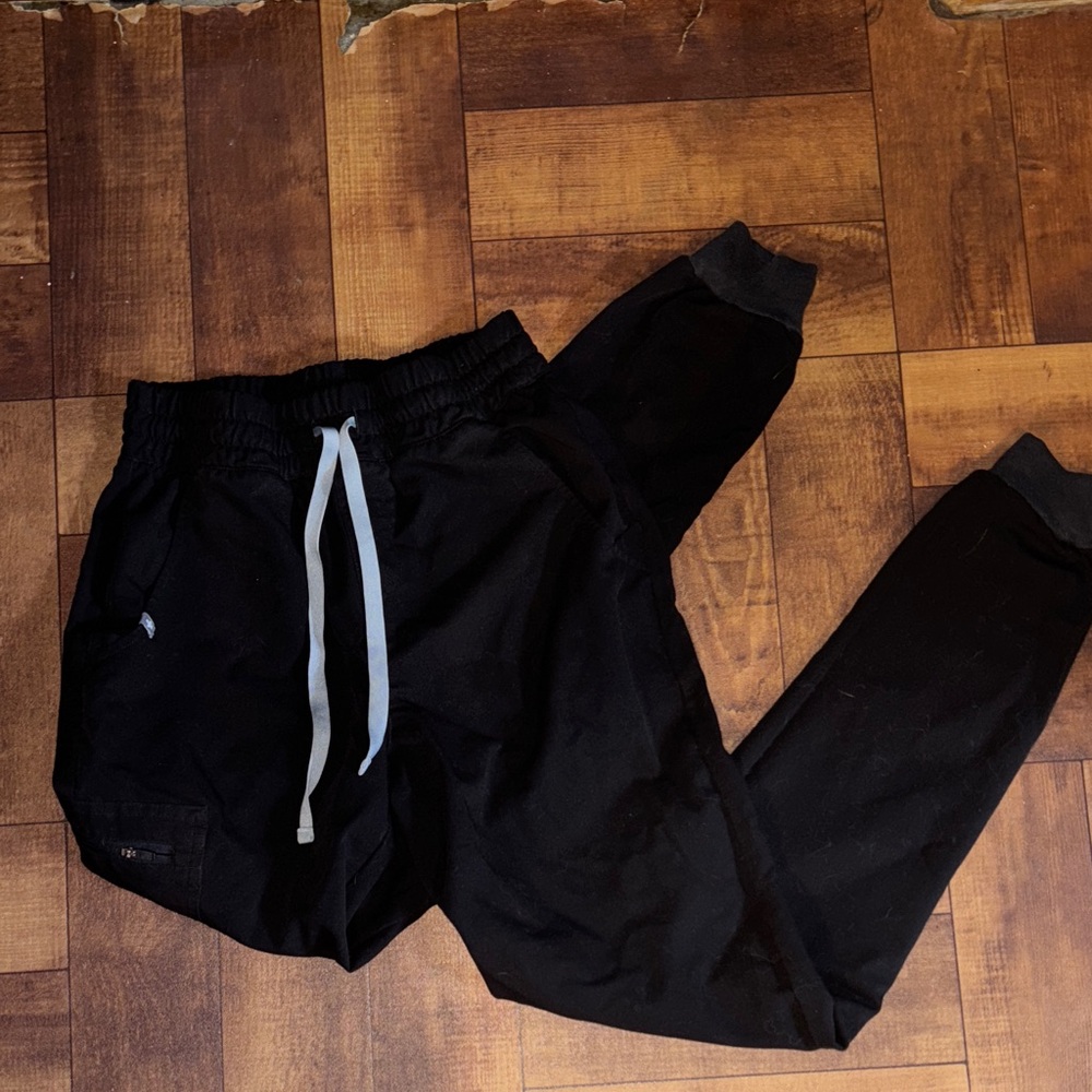 Figs Black Uman Jogger Pants with Drawstring